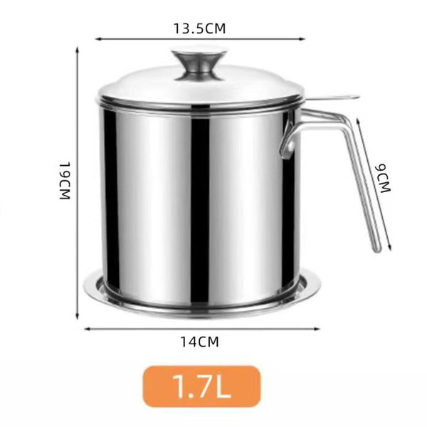 Stainless steel oil filter pot