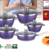 Die-cast pot, aluminum pot, non-stick pot and soup pot set