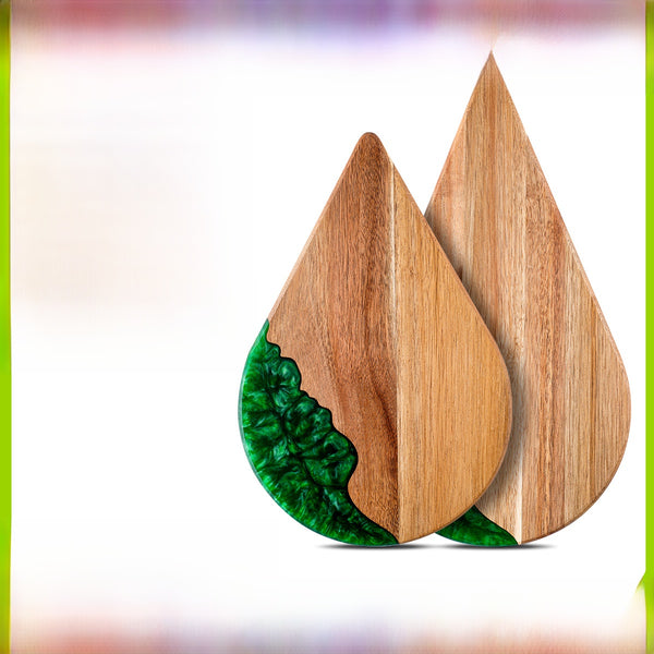 Acacia Wood Resin Cutting Board Pine Nut Shape Kitchen Chopping Board