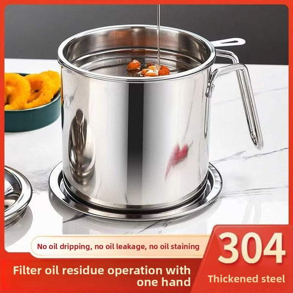 Stainless steel oil filter pot