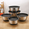Stainless Steel Mixing Bowl with Silicone Base and Measurement Marks