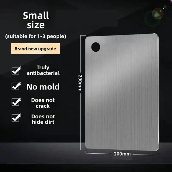 Double-Sided Stainless Steel Kitchen Cutting Board with Round Holes