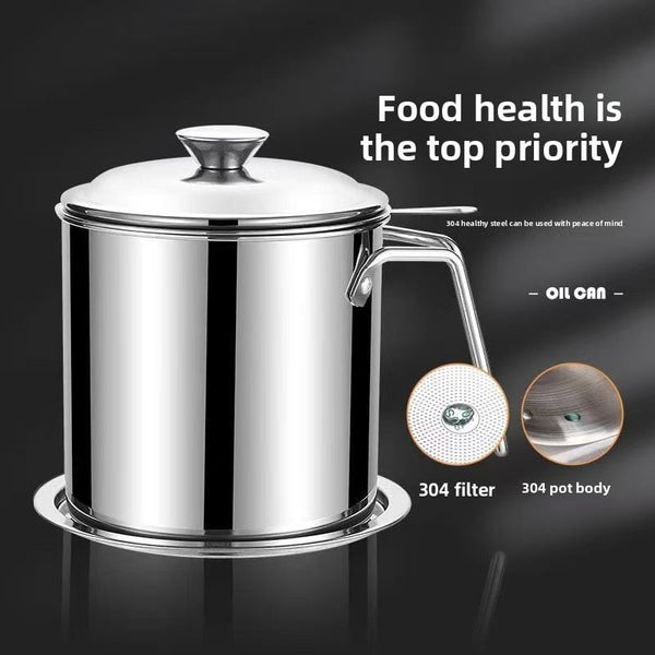 Stainless steel oil filter pot