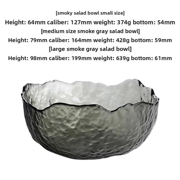 Irregular transparent colored glass bowl