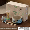 Hand-painted Matcha Tea Whisk Set with Ceramic Bowl