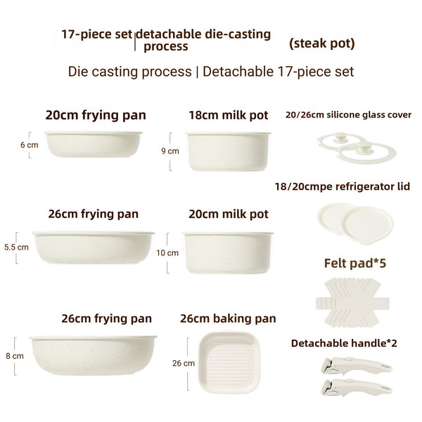 Removable Handle Non-Stick Pot