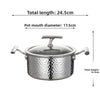 Hammered Texture Stainless Steel Hot Pot Soup Pot