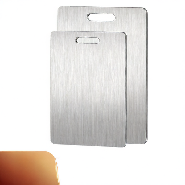 Stainless steel chopping board double-sided