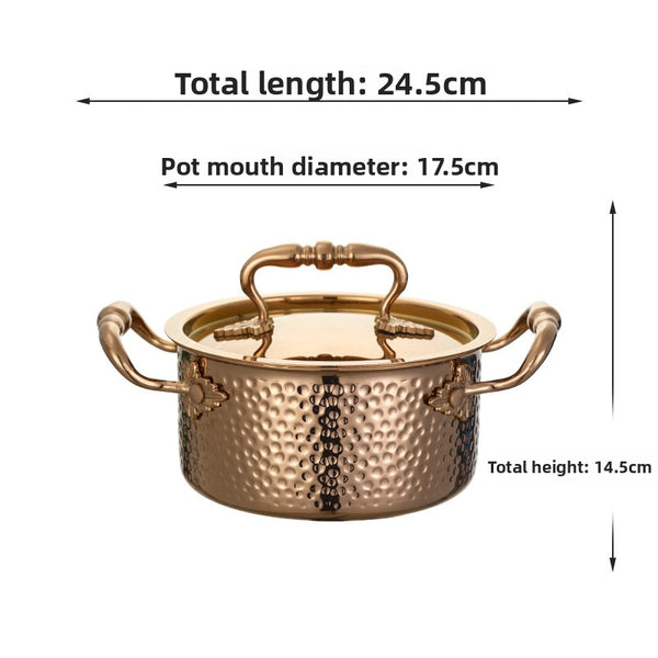 Hammered Texture Stainless Steel Hot Pot Soup Pot