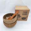 Natural Coconut Shell Bowl Set with Wooden Spoon
