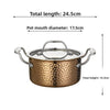 Hammered Texture Stainless Steel Hot Pot Soup Pot