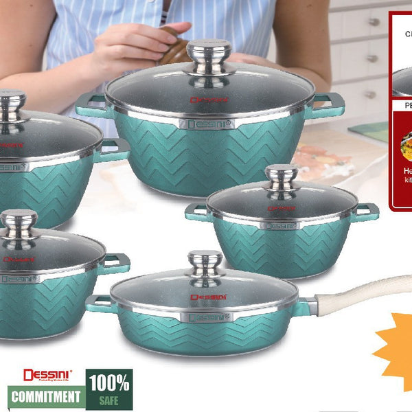 Die-cast pot, aluminum pot, non-stick pot and soup pot set