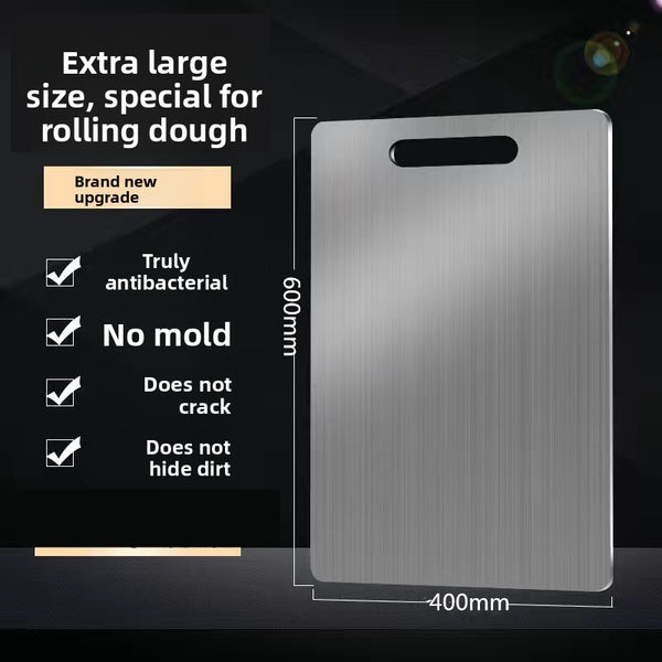 Stainless steel chopping board double-sided