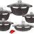 Marble 12-Piece Non-Stick Aluminum Pot Set