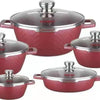 Die-cast pot, aluminum pot, non-stick pot and soup pot set