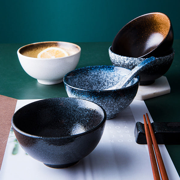 Japanese-Style Porcelain Rice Bowl