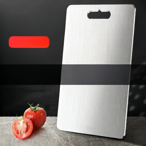 Stainless steel chopping board double-sided