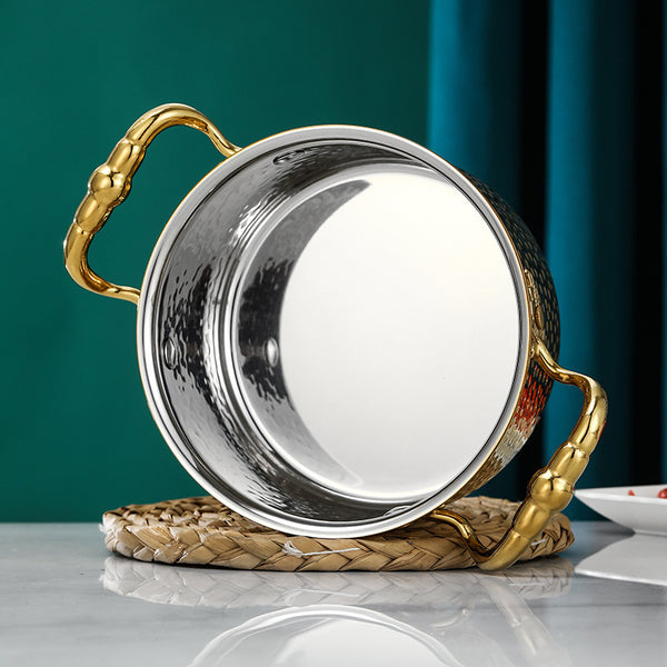 Hammered Texture Stainless Steel Hot Pot Soup Pot