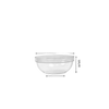 Large transparent thickened PC salad bowl