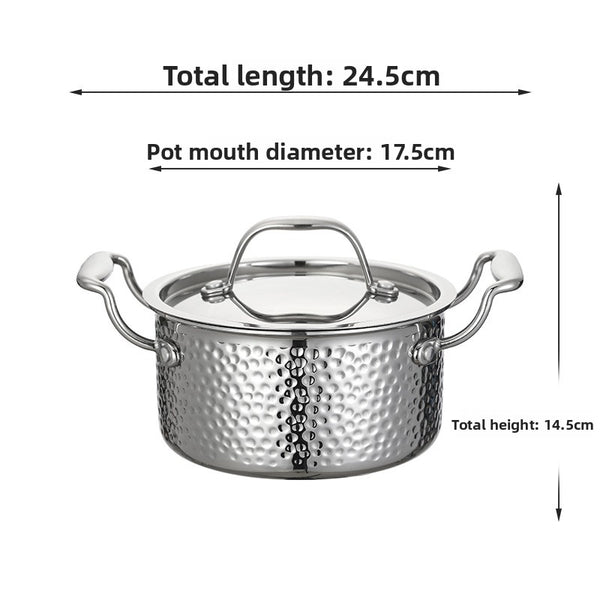 Hammered Texture Stainless Steel Hot Pot Soup Pot