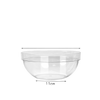 Large transparent thickened PC salad bowl