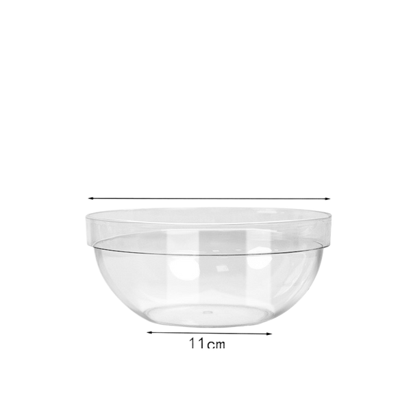 Large transparent thickened PC salad bowl