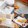 Double-Sided Stainless Steel Kitchen Cutting Board with Round Holes