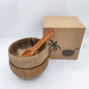 Natural Coconut Shell Bowl Set with Wooden Spoon