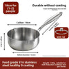 Thickened 316 Stainless Steel Milk Pot with Lid and Steamer