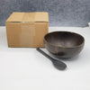 Natural Coconut Shell Bowl Set with Wooden Spoon