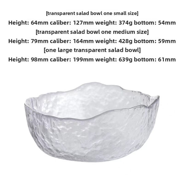 Irregular transparent colored glass bowl