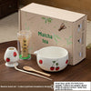 Hand-painted Matcha Tea Whisk Set with Ceramic Bowl