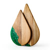 Acacia Wood Resin Cutting Board Pine Nut Shape Kitchen Chopping Board