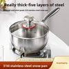Thickened 316 Stainless Steel Milk Pot with Lid and Steamer