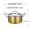 Hammered Texture Stainless Steel Hot Pot Soup Pot