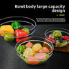 Large transparent thickened PC salad bowl