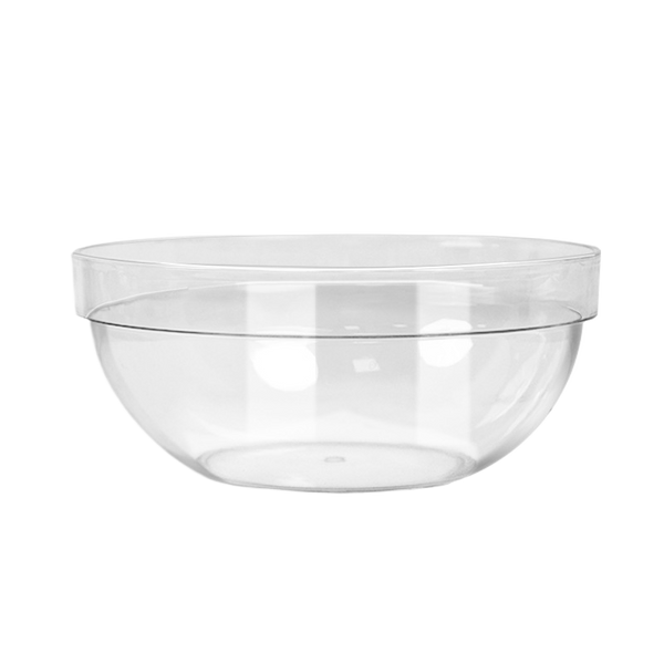 Large transparent thickened PC salad bowl
