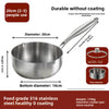 Thickened 316 Stainless Steel Milk Pot with Lid and Steamer