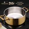 Stainless steel double-handle pot for small hot pot
