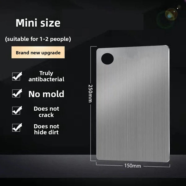 Double-Sided Stainless Steel Kitchen Cutting Board with Round Holes