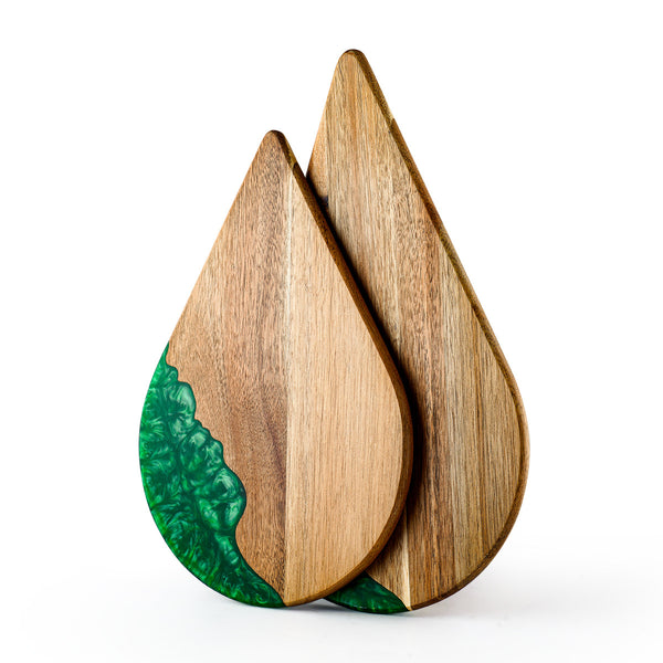 Acacia Wood Resin Cutting Board Pine Nut Shape Kitchen Chopping Board