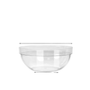 Large transparent thickened PC salad bowl