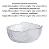 Irregular transparent colored glass bowl