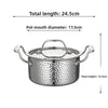 Hammered Texture Stainless Steel Hot Pot Soup Pot