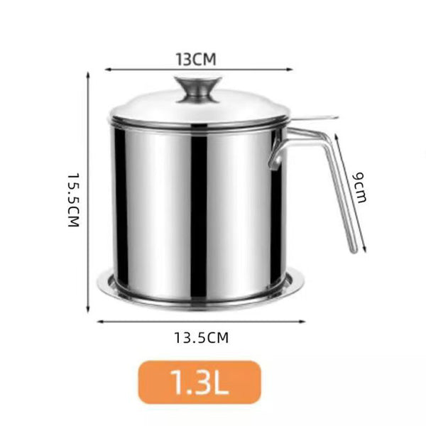 Stainless steel oil filter pot