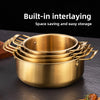 Stainless steel ramen pot with lid and chopsticks and spoons
