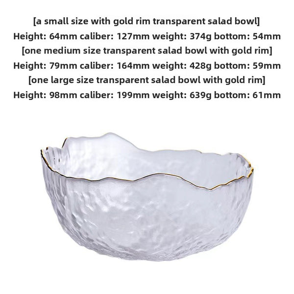 Irregular transparent colored glass bowl