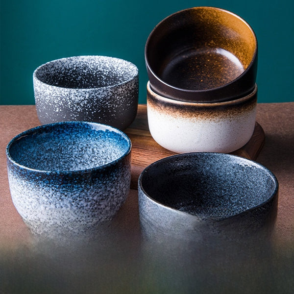 Japanese-Style Porcelain Rice Bowl
