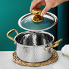 Hammered Texture Stainless Steel Hot Pot Soup Pot