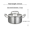 Hammered Texture Stainless Steel Hot Pot Soup Pot